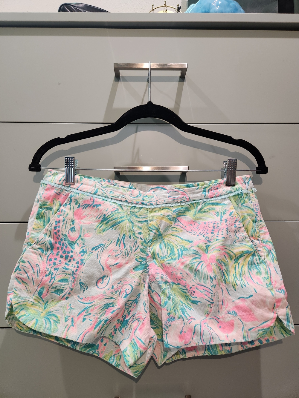 Lilly Pulitzer Tropical Print Women's Shorts in Pink & Green